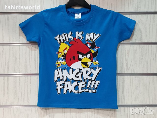 Нова детска тениска с трансферен печат Angry Birds, снимка 9 - Детски тениски и потници - 32607650