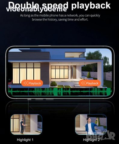 4K ULTRA HD 5MPx PTZ Wi-Fi Безжична Автомат Следяща Камера Микрофон Карта Памет Слот Сензор Движение, снимка 15 - Комплекти за видеонаблюдение - 38691146
