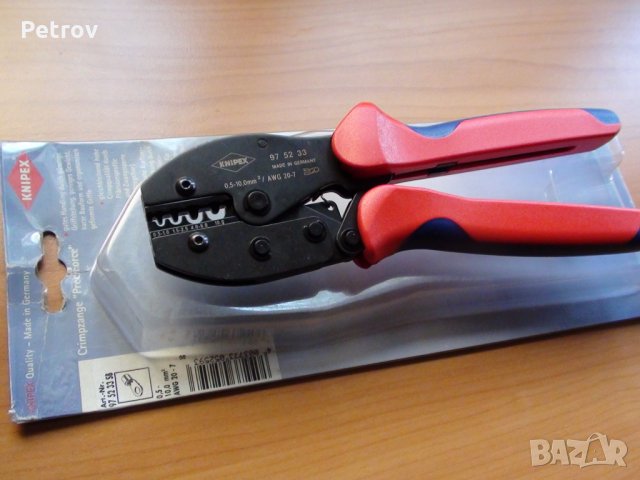 KNIPEX 97 52 33 SB "PreciForce" - Profi Crimp Клещи за кабелни обувки 0,5-10mm², от DEUTSCHLAND !!!, снимка 10 - Клещи - 26987712