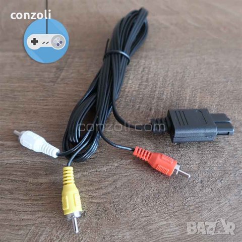 Композитен AV TV RCA кабел за Nintendo N64/NGC/SFC, GameCube и SNES, снимка 6 - Nintendo конзоли - 28529095