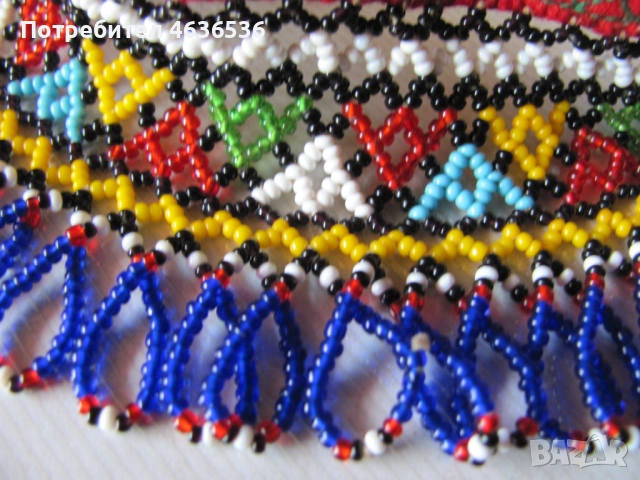 Женски накит за носия-стъклени мъниста, снимка 3 - Антикварни и старинни предмети - 52440484