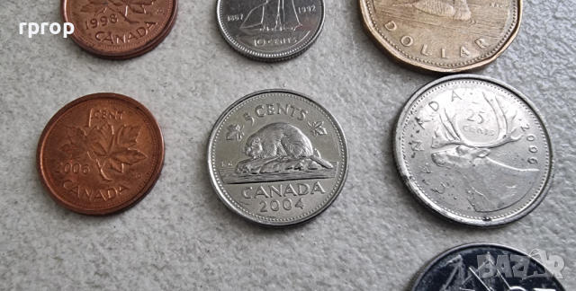Канада. 1,5, 10, 25 цента  и 1 долар . 12 бр. различни до една монети., снимка 11 - Нумизматика и бонистика - 44857080