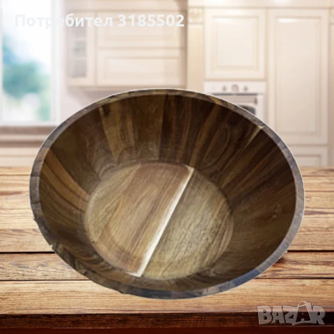 Дървена купа за салата – Натурална елегантност за вашата трапеза, снимка 4 - Прибори за хранене, готвене и сервиране - 51420816