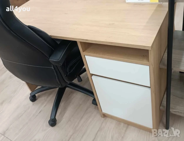 Бюро от Jysk- BILLUND 54x120 бяло/цвят дъб, снимка 4 - Бюра - 50668609