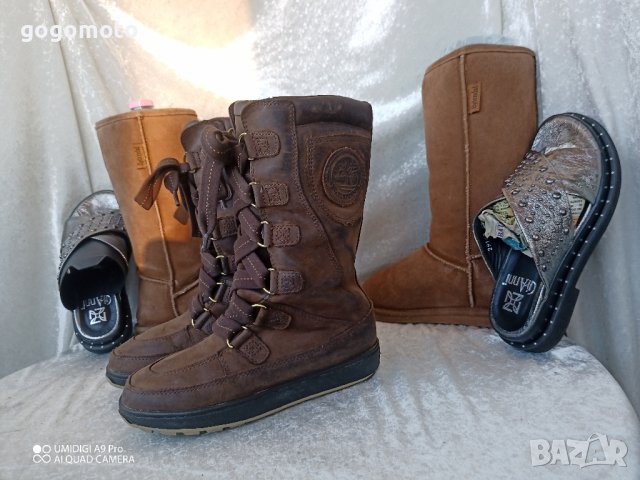 дамски ботуши,боти SNOW BOOTS TIMBERLAND® оригинал, 35 - 36,100% ВИСОКОКАЧЕСТВЕНА ЕСТЕСТВЕНА КОЖА, снимка 11 - Дамски апрески - 43562260