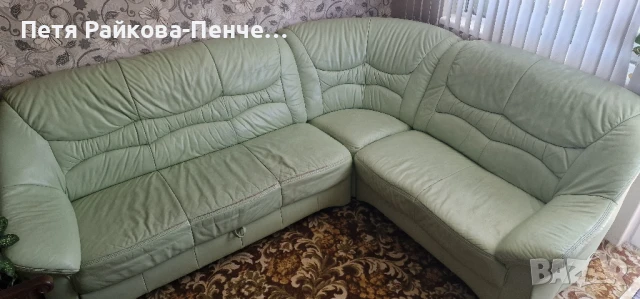 Кожен диван , снимка 1