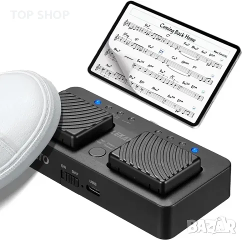 LEKATO Buletooth безжичен маркер за страници, музикален педал за обръщане на страници, снимка 3 - Слушалки и портативни колонки - 48738957