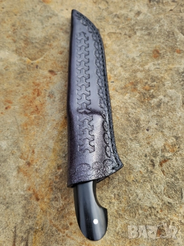 Ръчно изработен нож Черен Текстолит, снимка 10 - Ножове - 52323092