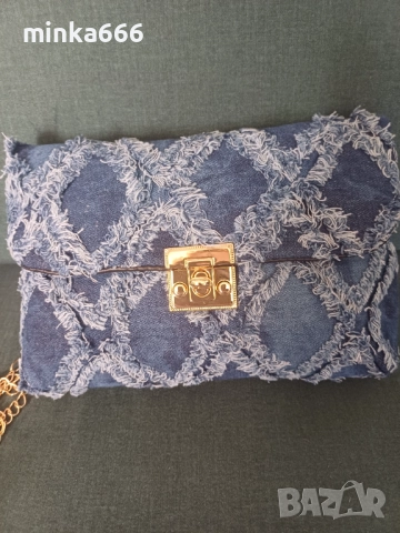 Дамска чанта от плътен деним., снимка 4 - Чанти - 52174142
