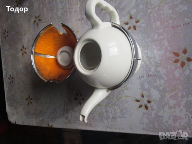 Уникален порцеланов чайник кана Арт Деко , снимка 2 - Други - 27561044