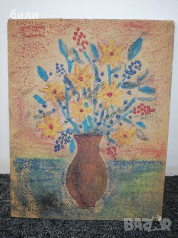 Картина ваза с цветя , снимка 1 - Картини - 32433530