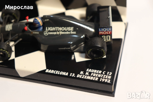 1:43 MINICHAMPS SAUBER C 12 FRENTZEN F1 БОЛИД ФОРМУЛА, снимка 5 - Колекции - 52746772