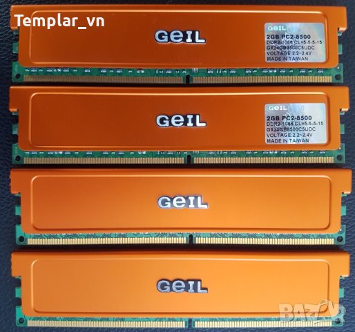 GEIL 4x2 DDR2 1066 MHZ PC2 8500, снимка 1 - RAM памет - 43854585