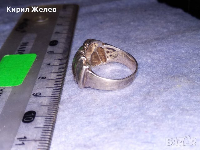 ШАРМАНТЕН СРЕБЪРЕН БЕЛ ЕПОК СТИЛ ПРЪСТЕН ОКСИДИРАНО СРЕБРО 925 МАЙСТОРСКА РЪЧНА ИЗРАБОТКА 36590, снимка 10 - Пръстени - 39980008