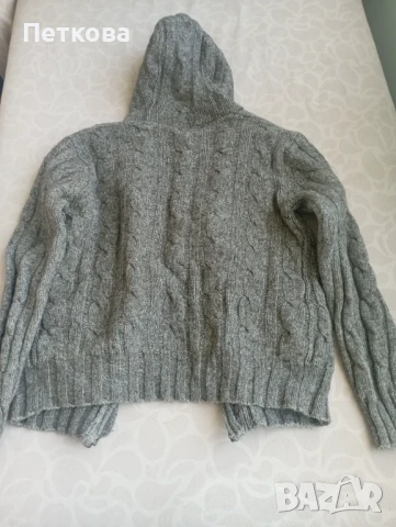 Страхотна плетена жилетка унисекс с качулка , снимка 2 - Жилетки - 50497103