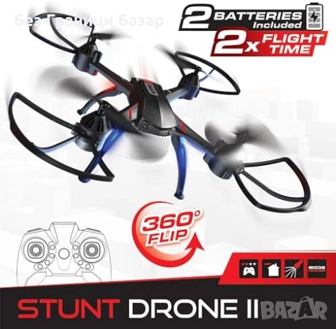 Нов 2.4GHz дрон за трикове, 360° flips, 2 батерии, 2 скорости за деца, снимка 3 - Други - 52495886