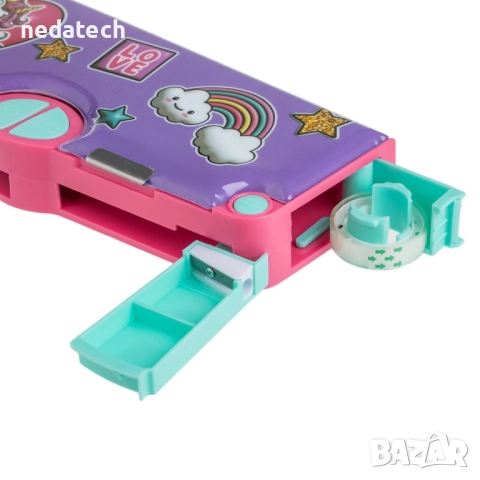 Несесер  с магнитно затваряне, Лилав, 24.5x10x4см., снимка 2 - Ученически пособия, канцеларски материали - 51587390