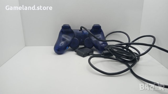 контрольор Dualshock 2 PlayStation 2 PS2 - SONY® - почистен и ремонтиран - прозрачно синьо, снимка 2 - Аксесоари - 43931812