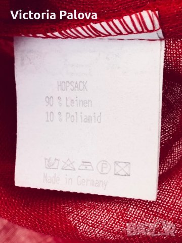 Широка ленена блуза HOPSACK Германия, снимка 4 - Корсети, бюстиета, топове - 43744197