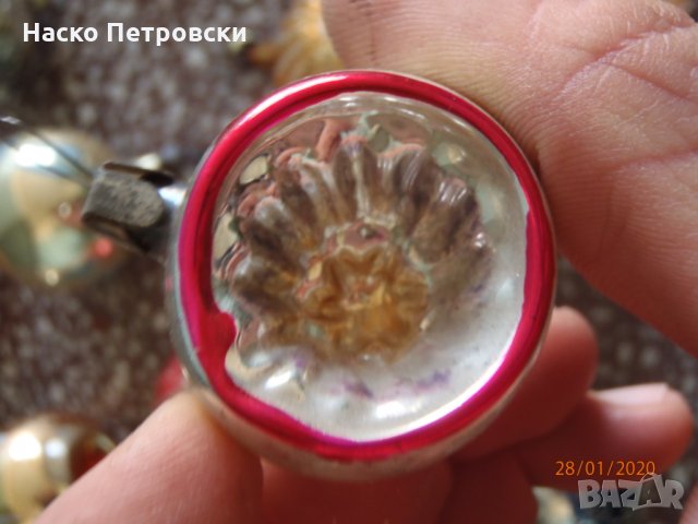 Уникални ретро СТЪКЛЕНИ коледни играчки за елха., снимка 13 - Антикварни и старинни предмети - 28265131