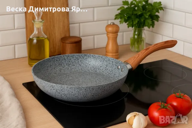 Тиган Уок Voltz Siena, 26x10см., Мраморно каменно керамично покритие, снимка 3 - Съдове за готвене - 50198267