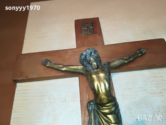 КРЪСТ ГОЛЯМ С ХРИСТОС 50Х30СМ ВНОС ГЕРМАНИЯ L2603230905, снимка 6 - Антикварни и старинни предмети - 40137164