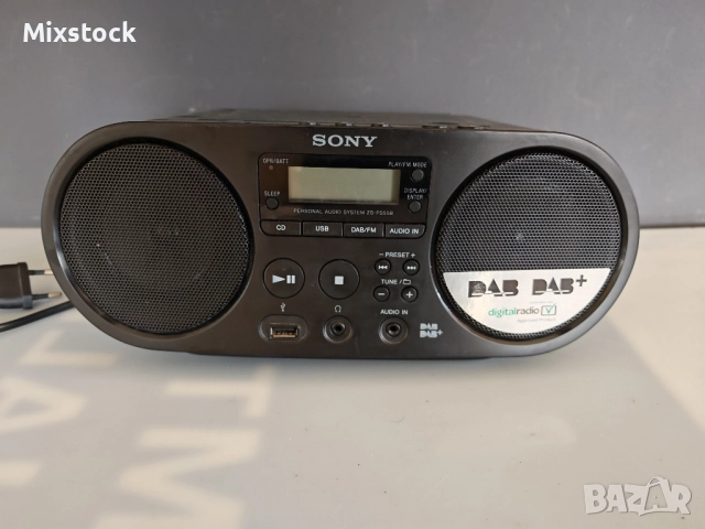 Sony ZS-PS55B Boombox CD Радио, 4 Watt, преносим, DAB, FM, 2 x 2W тонколони, черен , снимка 3 - Радиокасетофони, транзистори - 51432116