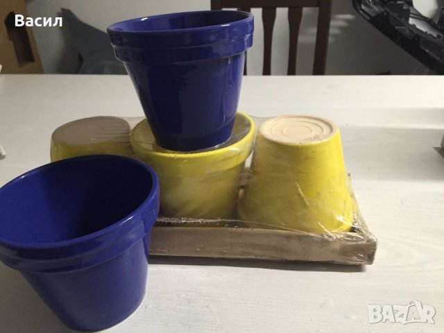 Кашпи на едро и дребно кашпи за цветя 1.9 лв керамика печени на 1000°C, снимка 3 - Саксии и кашпи - 33502363