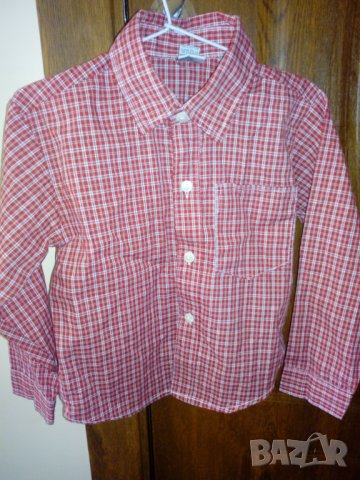 Детска червена риза каре, размер 4 години, снимка 1 - Детски ризи - 26815926