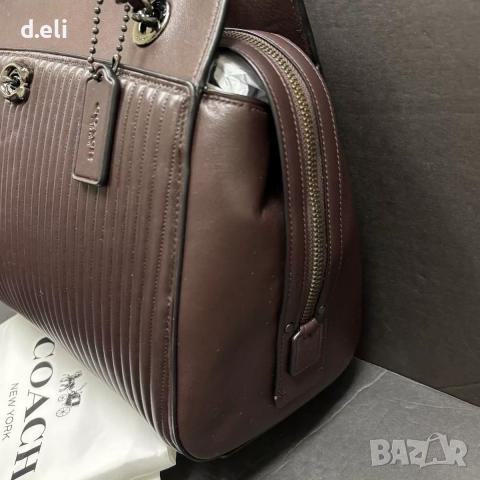COACH Original 100% Кожа Прекрасна чанта, снимка 4 - Чанти - 52249243