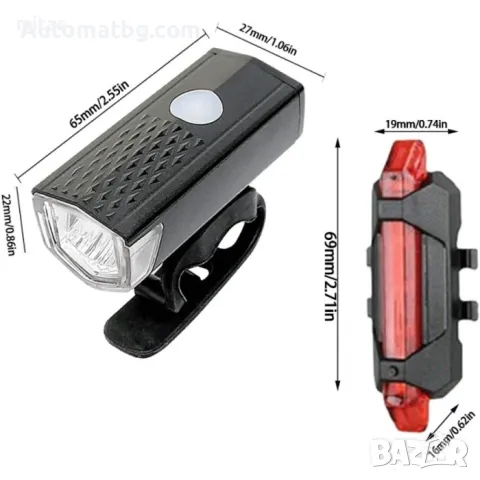 Стоп с фар за велосипед Automat, PA407, снимка 2 - Аксесоари за велосипеди - 49153620