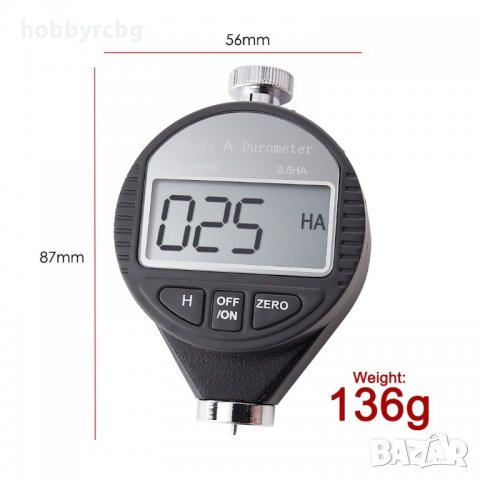 Твърдомер (дурометър) по Шор А с LCD дисплей, снимка 9 - Други инструменти - 21716424