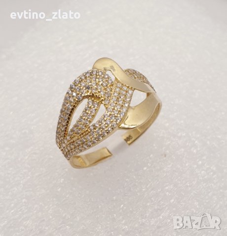 Дамски плътни златни пръстени, снимка 10 - Пръстени - 38540702