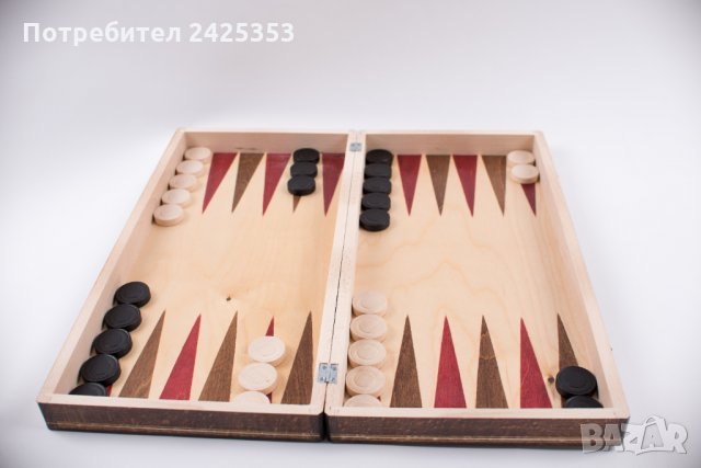 Дървен шах с табла + дървени фигури и пулове, 5 размера, 3 цвята, снимка 7 - Шах и табла - 28401775