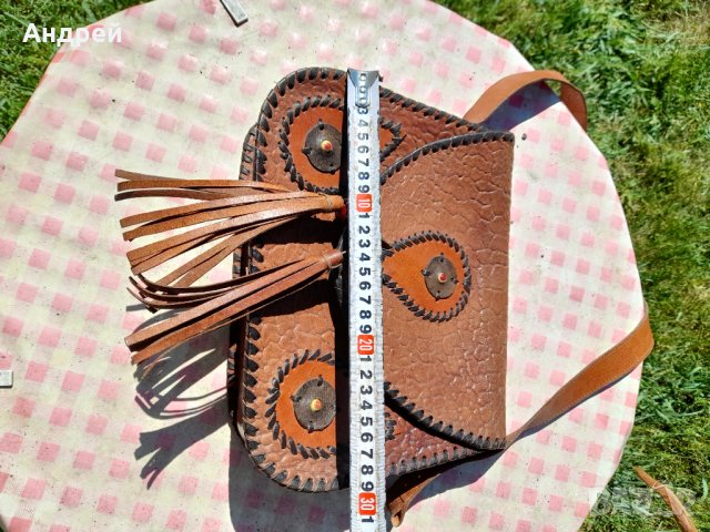 Стара дамска кожена чанта #10, снимка 4 - Антикварни и старинни предмети - 36812906