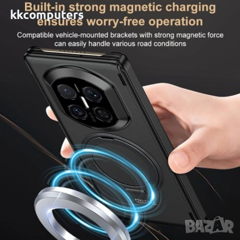 Защитен Калъф Huawei Mate X7 GKK (PC+TPU) - Магнитен Ротиращ Държач/ Стойка, 360° Защита, Вкл. Проте, снимка 7 - Калъфи, кейсове - 53150647