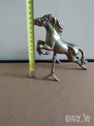 стара месингова  статуетка-кон, снимка 2 - Други ценни предмети - 39530314