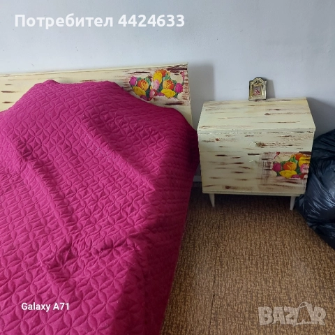 Спалня 150-190,Два броя шкафчета .Матрак ползван 1год.нов.Тед е матрака. 
