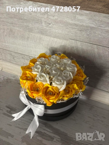 Вечни букети в кутия , снимка 4 - Изкуствени цветя - 53350763