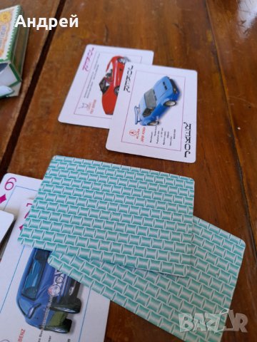 Стари карти за игра с коли, снимка 3 - Други ценни предмети - 37156465