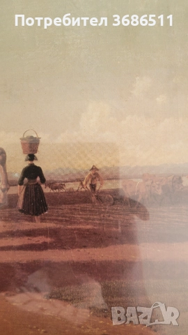 Винтидж принт в дървена рамка, снимка 2 - Декорация за дома - 52105791