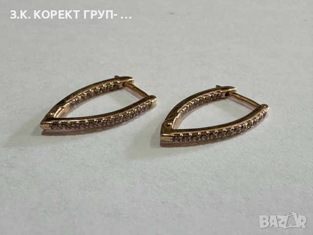 Златни обеци 14к, 2,27гр