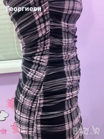 Рокля в розово и черно, снимка 8 - Рокли - 50016448