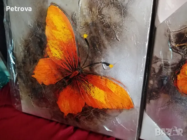 Ансамбъл картини Пеперуди, снимка 2 - Картини - 50347605