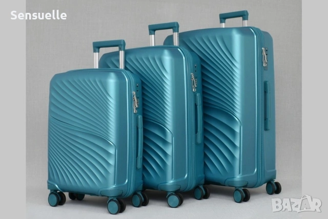 Комплект 3 броя куфари с колелца - Полипропилен