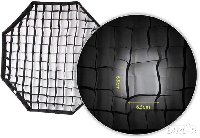 Октагон Софтбокс Godox SB-UE 80см с Bowens Монтаж и Пчелна Пита, снимка 6 - Светкавици, студийно осветление - 53387082
