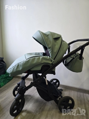 Milu Kids-Бебешка количка 2в1 Atteso Ledo:01 от еко кожа с олекотена алуминиева рамка, снимка 2 - Детски колички - 53426731