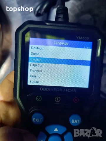 Нов тестван YM509 OBD2 скенер, диагностичен инструмент, 2.8-инчов цветен екран, OBDII скенер..., снимка 12 - Аксесоари и консумативи - 50577191