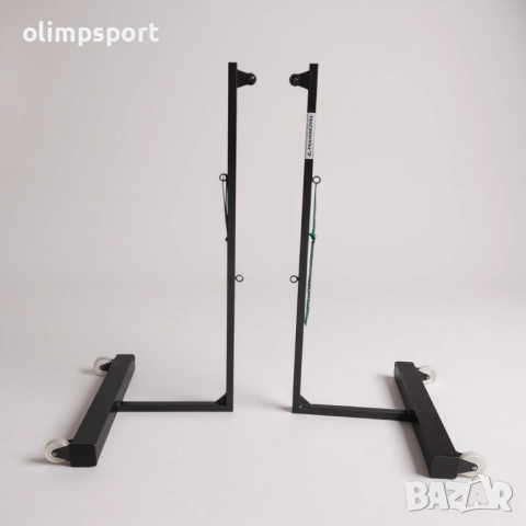 Комплект от две стойки бадминтон мобилни с противотежести и колелца, снимка 2 - Други спортове - 52787659