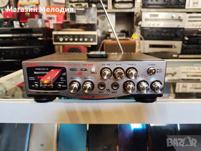 Ресийвър TELI MA-009 USB Има радио, usb, sd card, aux, два микрофонни входа, mp3. С дистанционно. В , снимка 8 - Ресийвъри, усилватели, смесителни пултове - 50727691